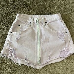 Carmar denim light purple mini skirt